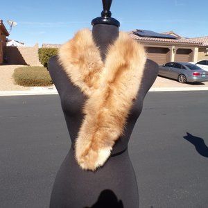 38" light STONE MARTEN sable fitch FUR scarf wrap boa